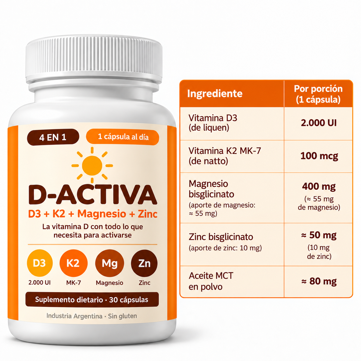 Vitamina D 4 en 1 - D-ACTIVA